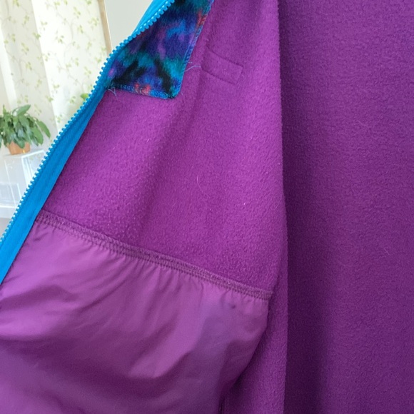 Vintage 90’s Columbia Aztec Purple Fleece Full Zip. Size Large - Picture 9 of 12